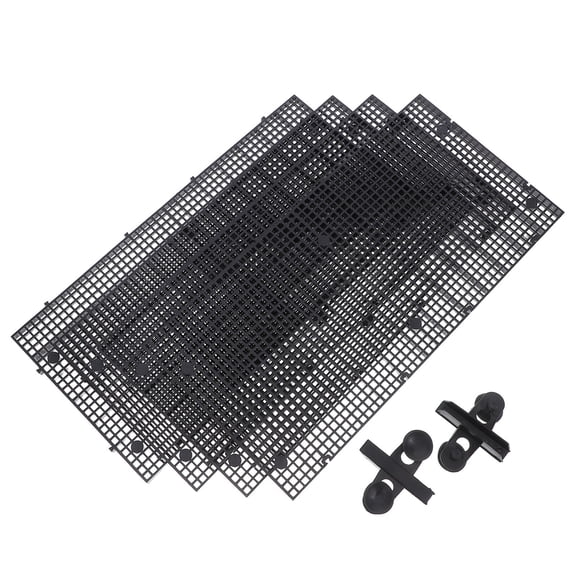 WEAVILUX Set of 4 Black PC Aquarium Mesh Lids for Efficient Aquarium Partitioning and Coverage