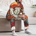 thumbnail image 7 of Yiaed Western Desert Cactus Ram Skull Print Men’s Pajamas Set - Long Sleeve Button Down Sleep Shirt and Pajama Bottoms Sleepwear Set Mens Pjs Sets Men's Pajama Bottoms-Medium, 7 of 7