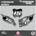 thumbnail image 3 of Kalair GFX Graphics Kit for Kawasaki KX450F (2019-2023) Cyberware Series, 3 of 5