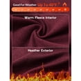 thumbnail image 3 of BALEAF Fleece Lined Leggings Women Winter Yoga Pants Thermal Warm High Waist Flare Leggings with Pockets Heather Wine Red M, 3 of 7