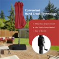 thumbnail image 5 of Outdoor 15FT Double-Sided Patio Umbrella w/LED Lights Wine, 5 of 8