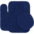 thumbnail image 1 of Home Bathroom Décor 3 piece Set Bath Mat #6 Gold Color U-Shaped Contour Rug, Mat and Toilet Lid Cover With Rubber Backing, 1 of 5