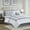 1#White,Polyester, variant on 104"X92" White King 8-Piece Embroidered Comforter Set - Hotel Style Bedding with Grey Accents