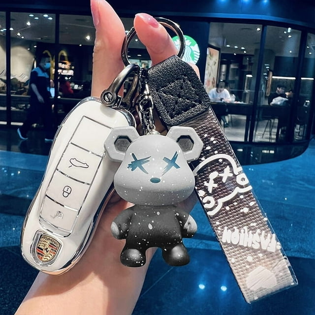 Car Key Fob Cover Case Protector Macan Taycan 911 - Unise 718 Porsche Key Cover: Fits Cayenne Panamera