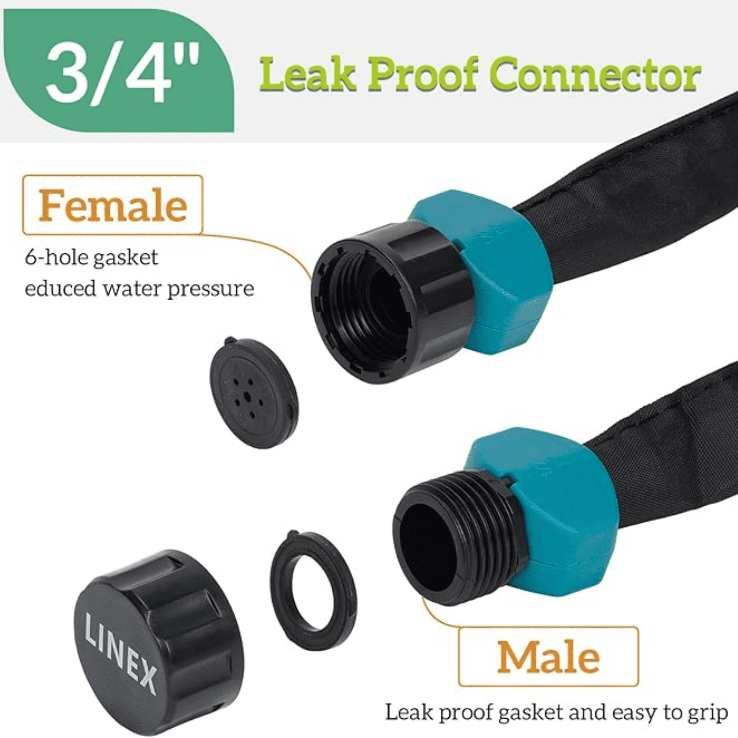 Flat Soaker Hose 100 ft for Garden Beds, 1/2'' x 50 ft 2 Pack Drip Irrigation Hoses Save Water 80% Heavy Duty for Vegetable
