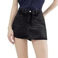 thumbnail image 2 of FASHOFT Jean Skirt for Women Solid Denim Skirt High Waisted Bodycon Ultra Mini Skort Slim Fit Casual Daily Street Outfit Denim Skirts Grey, 2 of 4