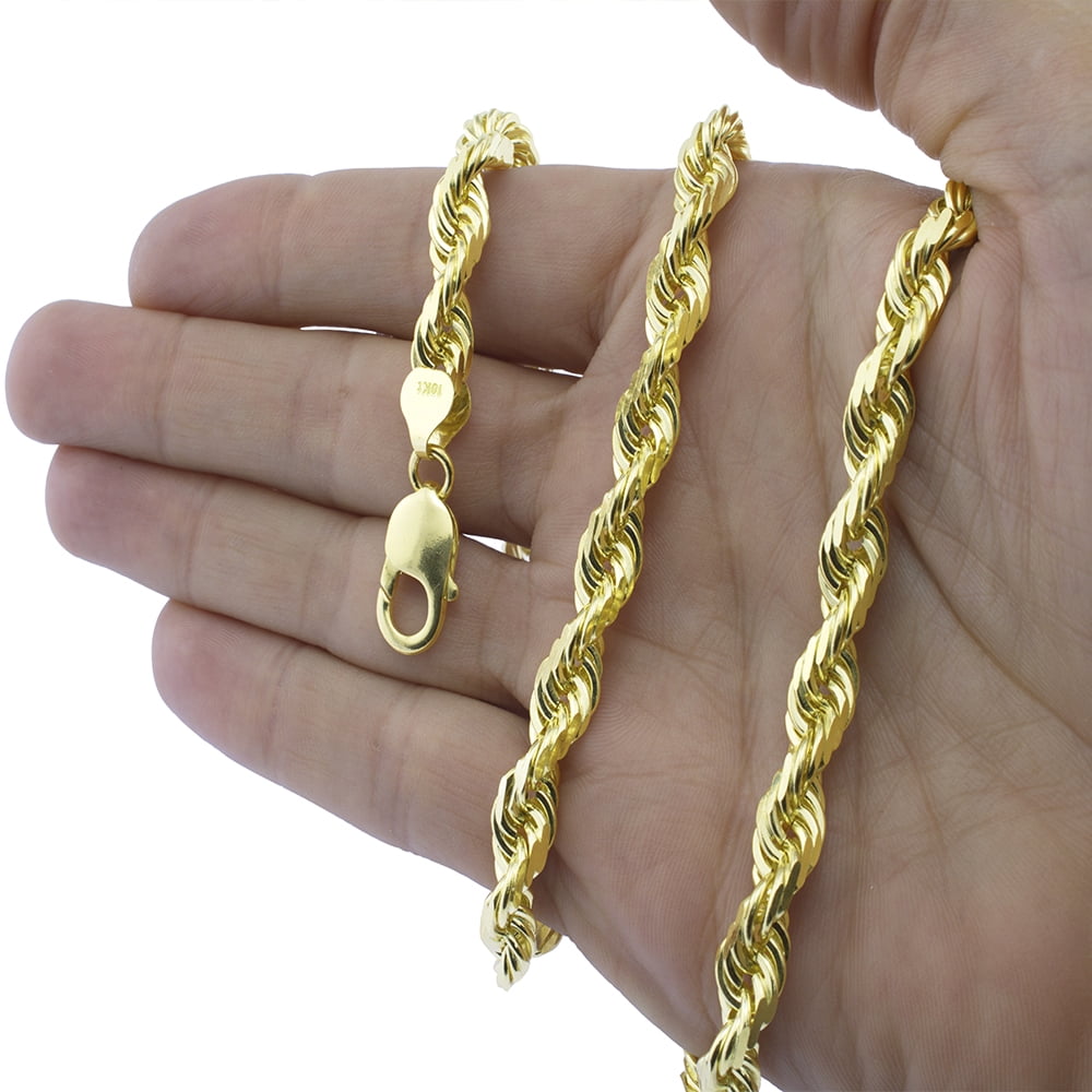 Pavé Chain Bracelet in 18K Yellow Gold with Diamonds, 7mm