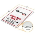thumbnail image 2 of iPick Image for Ford F-150 Raptor SVT 12" x 9" Parking Only Sign in White Glassy Aluminum, Official Licensed, 2 of 4