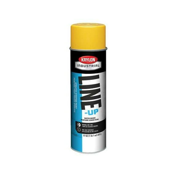 Athletic Field Striping Paint, 17 oz., Athletic Yellow, Water -Based