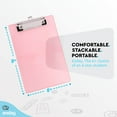 thumbnail image 2 of Enday Memo Clipboard with Ruler Heavy Duty Plastic Clipboards for Medical, Office, School Use Pink, 2 of 6