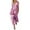 Hot Pink, variant on Women's Plus Size Jumpsuits Short Sleeve V Neck off Shoulder Printed Loose Casual Romper Wide Leg Overalls