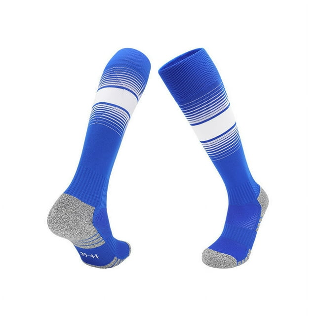 Calcetines de fútbol con fondo de toalla antibacteriano para hombre, largos, gruesos, absorbentes del sudor, para entrenamiento deportivo infantil, antideslizantes, para hombres y mujeres