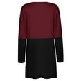 thumbnail image 4 of Xuanfei Women Open Front Spliced Long Sleeve Pockets Contrast Color Cardigan, 4 of 4