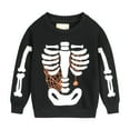 thumbnail image 1 of DDSOL Sweat-Shirt Garçon Halloween Skeleton Tops Brillant Pull-Over T-Shirts 2-7 Ans, 1 of 8