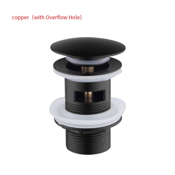 Moyic Filtro de fregadero, colador de drenaje, tapón de residuos de lavabo para baño, cocina Suministros de limpieza para el hogar desbordamiento de cobre
