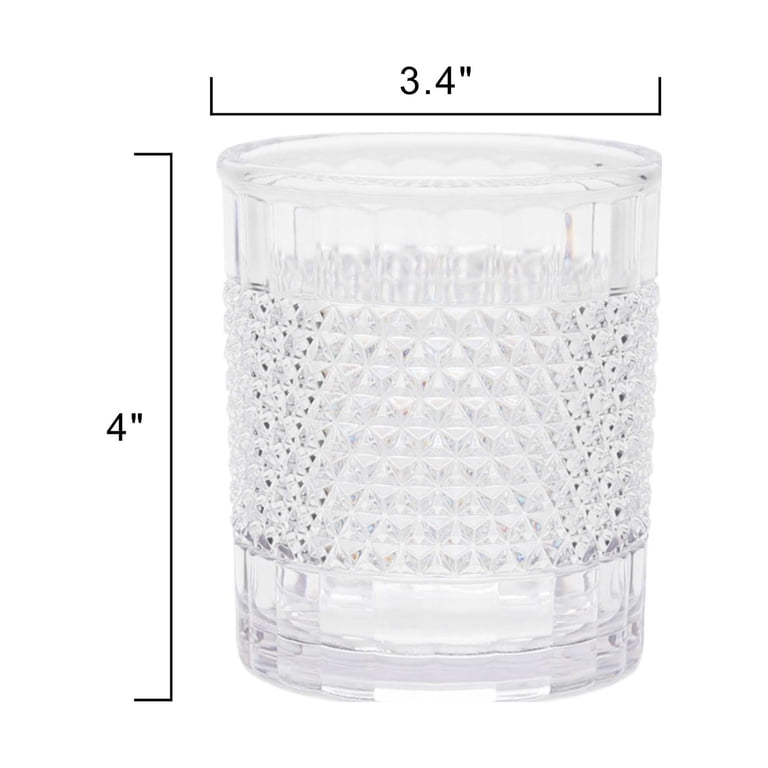 Mainstays 14 oz Short Acrylic Diamond Texture Tumblers, 6-Pack photo 3