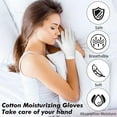 thumbnail image 2 of 10 Pairs White Cotton Gloves for Women Men Moisturizing Gloves Overnight Bedtime Heal Eczema Sleeping Lotion Hand Spa Treatment Gloves Repair Rough Cracked Dry Chapped Hands Skin, 2 of 5