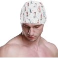thumbnail image 2 of FYBTO Swimming Cap Watercolor Lighthouses Seagulls Adult FYBTO Polyester, 2 of 4