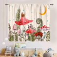 thumbnail image 3 of Mushroom Kitchen Curtains, Wild Floral Botanical Mushroom Cottagecore Nature Plants Herbs Blackout Window Curtains for Bedroom Living Room Fairy Forest Beige Drapery 2 Panel Sets, 84"x63" Inch, 3 of 5