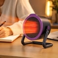 thumbnail image 5 of YiJuHui Desktop Ceramic Space Heater, 360° Oscillating Quiet Fast Heating for Home Office Bedroom, Portable Electric Heater with Thermostat & Overheat Protection, 5 of 7