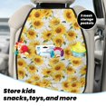 thumbnail image 5 of Pofeuu Artistic Marble Pattern Sunflower Print 2 Pack PU Leather Kick Mat Back Seat Protector, Universal Car Seat Back Organizer, Waterproof Backseat Protector For Most Car, 5 of 8