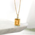 thumbnail image 4 of Gem Stone King 18K Yellow Gold Plated Silver Pendant with Chain Citrine Moissanite (8.30 Cttw), 4 of 5