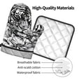 thumbnail image 4 of Vsdgher Tiger Butterfly Floral Art Oven Mitts and Pot Holders 2 pcs Set,High Heat Resistant Kitchen Oven Glove for Baking and Cooking, 4 of 7