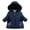 Navy Blue, variant on XBASW Baby Toddler Girls Hooded Coat Winter Fleece Jackets Warm Cotton Outerwear for Girls 1-5Y