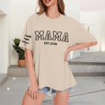 thumbnail image 5 of Women's Summer Tops BWASD Casual V Neck Short Sleeves Shirts Mama Graphic Blouses Outfits Personalised DIY Mothers Day Birthday For Mum Beige S-XXXL, 5 of 8