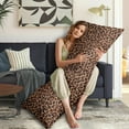 thumbnail image 5 of Leopard Print Body Pillow Cover – Soft & Breathable, Hidden Zipper, 20"x54", Fashion Animal Print – Cheetah & Tropical Spots, Perfect Gift for Side Sleepers, Pregnancy, Modern Home Decor, 5 of 7