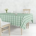 thumbnail image 2 of Fabstyles  Winter Plaid High Quality Cotton Tablecloth Green/White 52x70 Rectangle, 2 of 5
