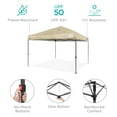 thumbnail image 5 of Best Choice Products 8x8ft Easy Setup Pop Up Canopy w/ 1-Button Setup, Wheeled Case, 4 Weight Bags - Sand, 5 of 9