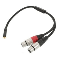 FRCOLOR XLR Audio Cable Adapter Splitter 1 in 2 Out 2 in 1 Out Male to Female Microphone Mixing Console Controller 1 in 2 Out Black 30cm