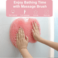 thumbnail image 4 of Shower Foot Scrubber Mat with Non-Slip Suction Cups, Foot Back Cleaning Pad Back Washer Exfoliating Bath Wash Pad, Non Slip Bathtub and Shower Mat with Suction Cups and Drain Holes (Yellow), 4 of 5
