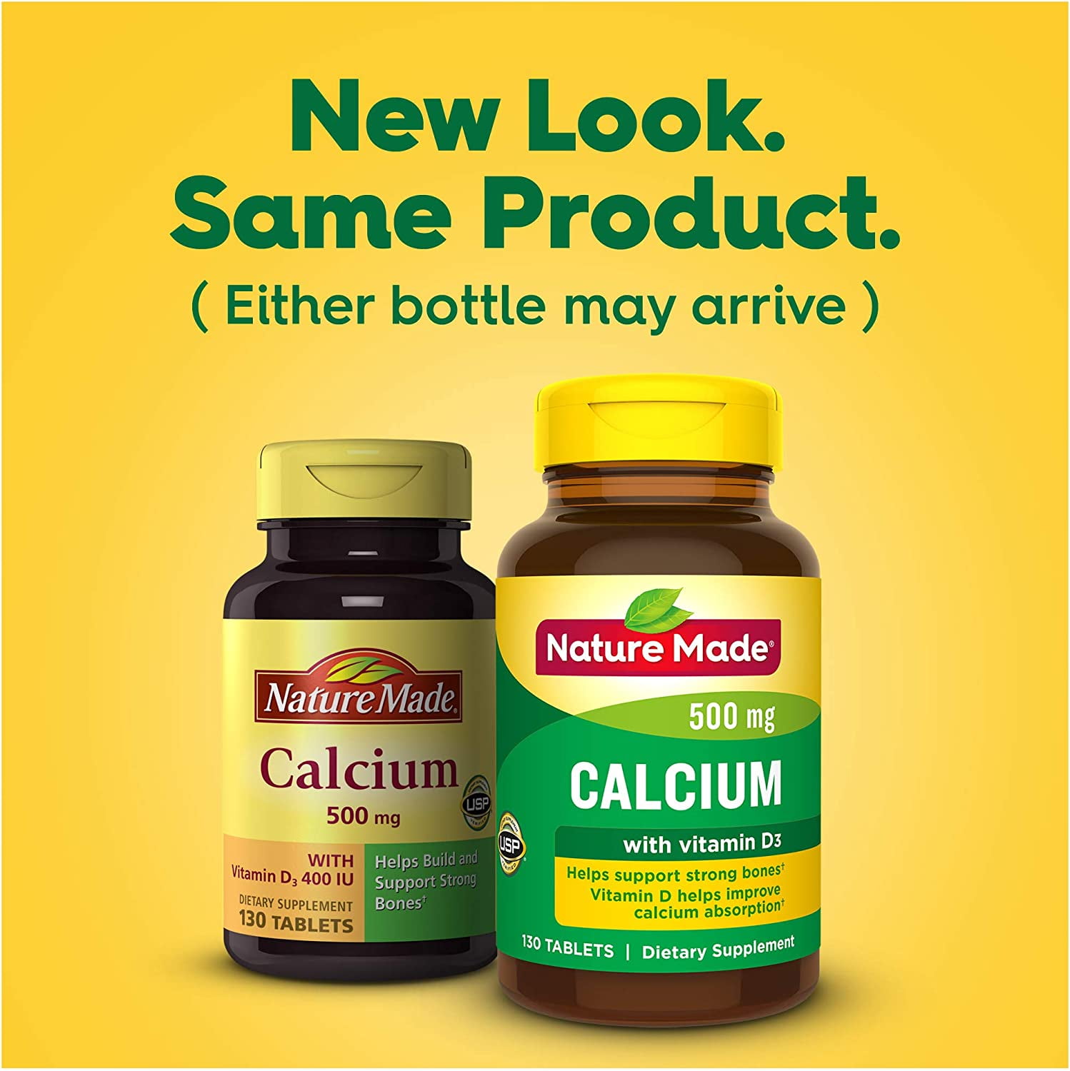 Nature Made High Absorption Calcium 500mg With Vitamin D3, Bone Support ...