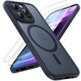 thumbnail image 1 of Funda magnética TOCOL 3 en 1 para iPhone 15 Pro con caída de 4 m, negra, 1 of 7
