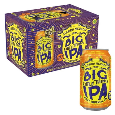 Sierra Nevada Big Little Thing Hazy Imperial IPA Craft Beer, 6 Pack, 12 fl oz Aluminum Cans, 9.5% ABV