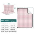 thumbnail image 7 of Pink Buffalo Twin XL Size Quilt Set Lightweight Bedspread Coverlet Set, Plaid Quilted Bedding Cover with 2 Pillow Shams for All Season Layering 68"x98", 7 of 7