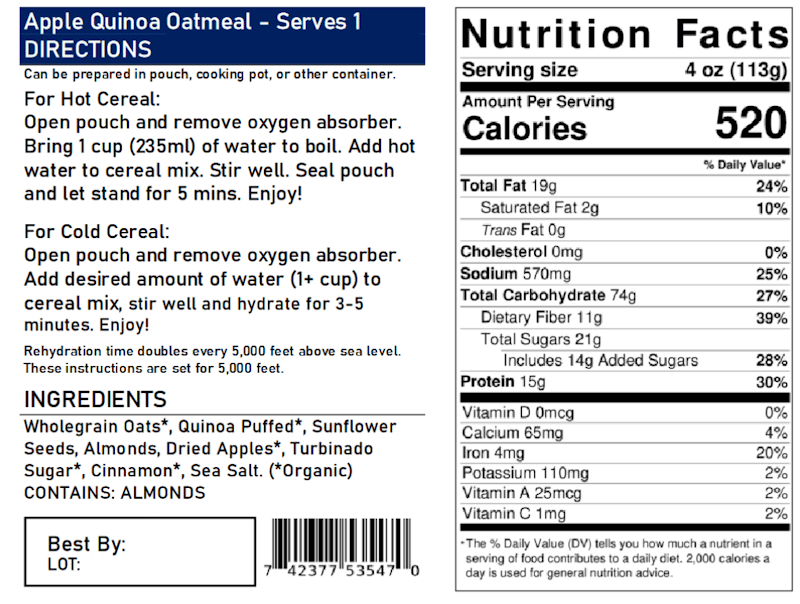 Outdoor Herbivore Backpacking Meal 3-Pack Set (Vegan)
