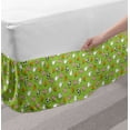 thumbnail image 2 of Cattle Bed Skirt, Green Background with Cartoon Cattle Animals as Sheep Pig Chicken Rooster and Cow, Elastic Bedskirt Dust Ruffle Wrap Around for Bedding Decor, 4 Sizes, Multicolor, by Ambesonne, 2 of 2