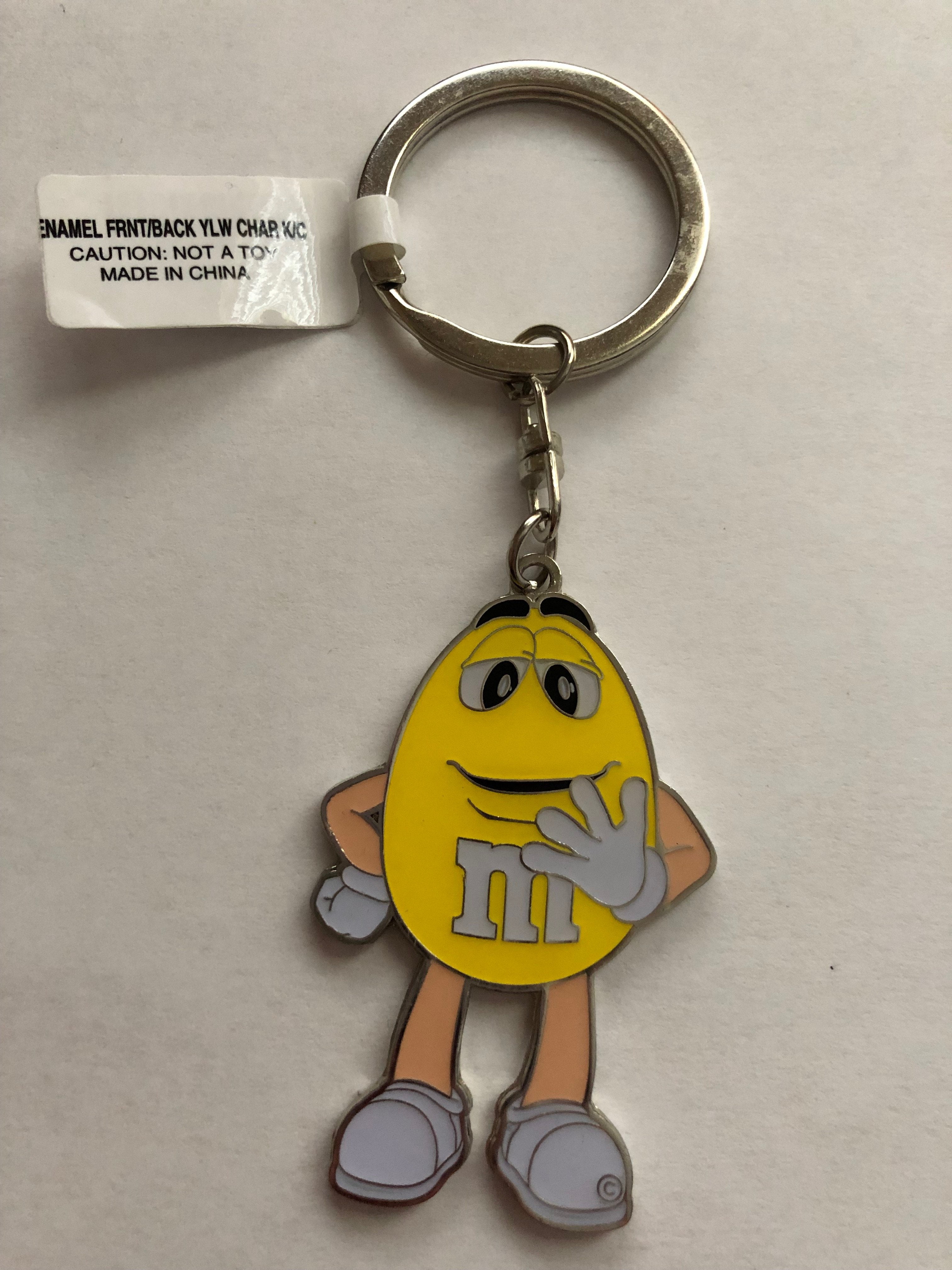 M&M's World Yellow Character Enamel Keychain New with Tag