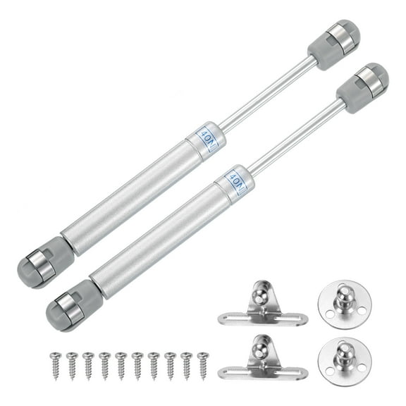 Uxcell 8 inch 40N/9lb Gas Shock Strut Lift Support, Silver, Set of 2