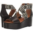 thumbnail image 6 of Lucky Brand GWINDOLIN Espadrille Wedge Sandal Black Leather Open Toe Platform (5.5, Black/Natura), 6 of 6