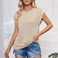 thumbnail image 6 of Xihbxyly Loose Summer Tops for Women Women Casual Basic T Shirts Loose Fit Crewneck Short Sleeve Summer Trendy Lightweight Soft Plus Size Tops, 6 of 7