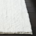 thumbnail image 4 of Safavieh Faux Rabbit Fur Davin Solid Machine Washable Slip Resistant Area Rug, Off White, 2' x 3', 4 of 12
