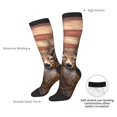thumbnail image 4 of Xecao Deer American Flag Wall Print Compression Socks for Both Men And Women for Running, Travel, Flight, Nurse, 4 of 6