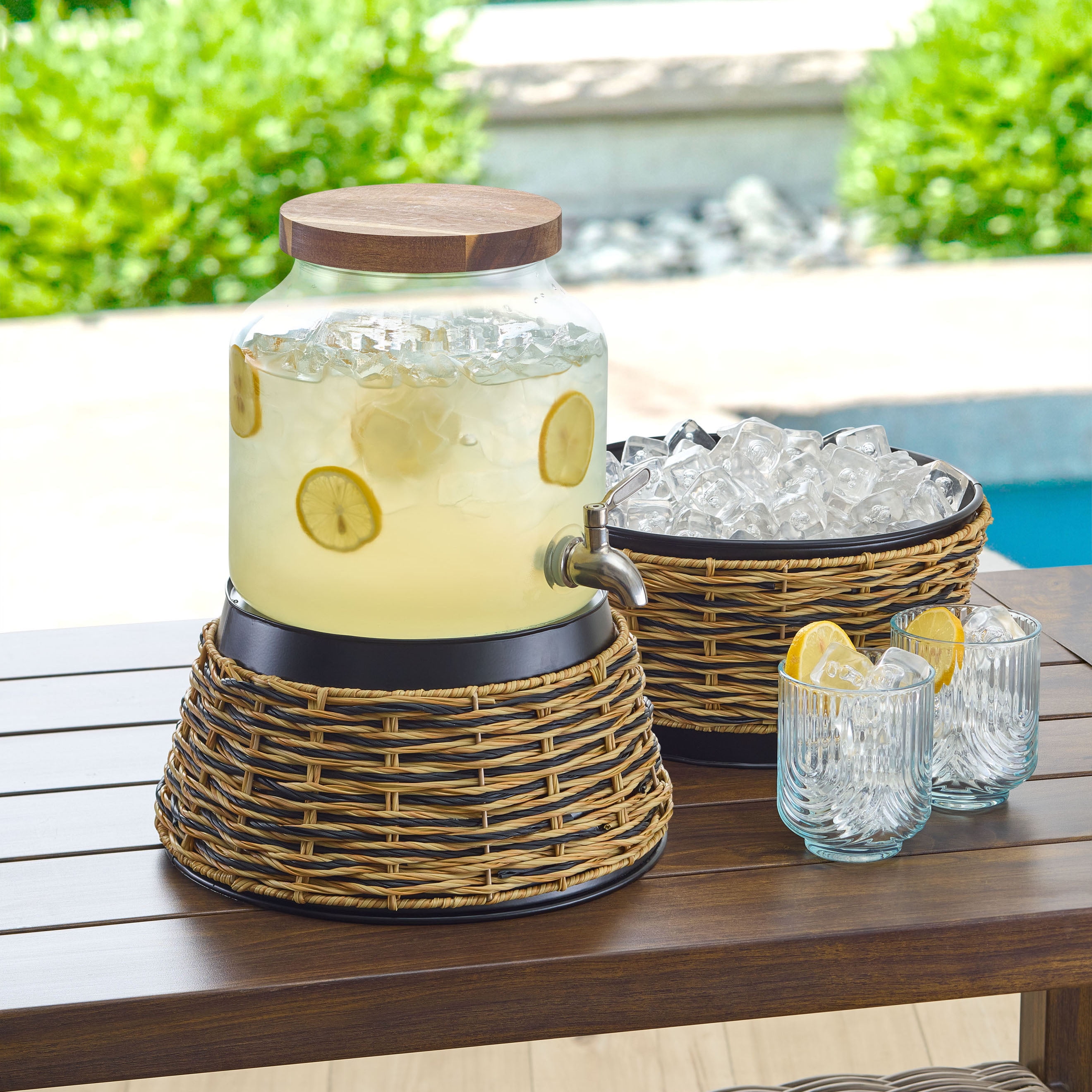 Better Homes Gardens- Black Galvanized Dispenser Stand