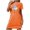 Orange, variant on HomeGardon Women's Sleepwear Nightgowns for Women,Fashion Print Medium Length Dress Oversized Short Nightgown Fashion Chest Print Short Sleeve Nightdress,S-XXL