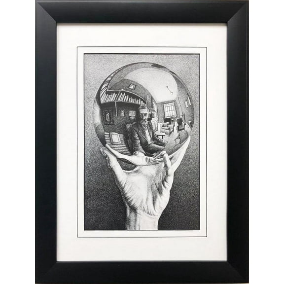 M.C.Escher "Hand With Reflecting Sphere" CUSTOM FRAMED Art Generic