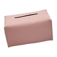 thumbnail image 2 of Funda de caja de pañuelos Sunnimix de cuero PU organizador de servilletas decorativas rectangulares Rosado, 2 of 8